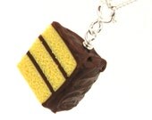 Yellow cake necklace