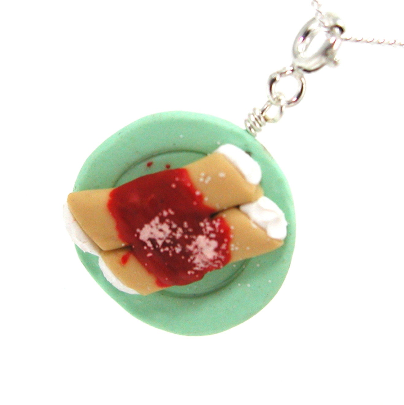 Manicotti necklace : Italian food jewelry