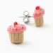 Birthday cupcake stud earrings (pink vanilla)