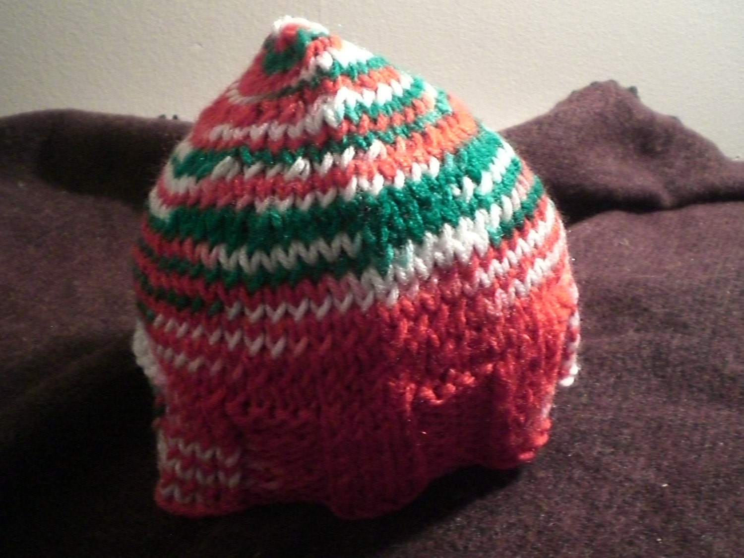 Red Green and White Holiday Colors Just for Kids Skull Cap