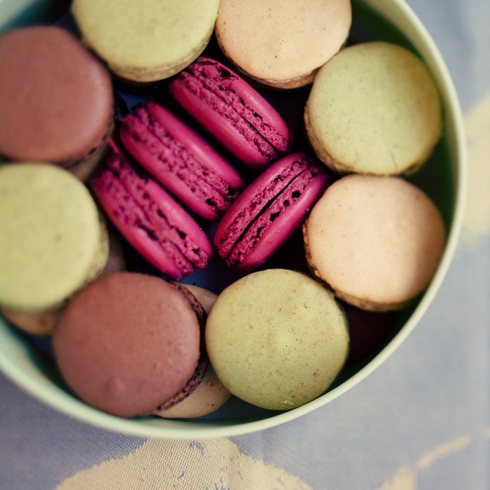 Paris Patisserie Laduree, Food photography, Spring Pastel, Sweet Dessert, Art Print, Candy Colors - Let Them Eat Macarons