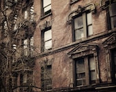 New York City Photo - The Poetry of Architecture - NYC, Greenwich Village, Travel Photography, Windows, Gothic, Brown stone