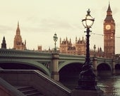 London Photograph, Westminster, Big Ben, Victorian Lamp Post, Bridge, England, Travel Photography - A Day in the Life