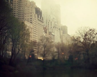 New York Stories, Fog, NYC, Autumn, Central Park - Dreamy travel photograph