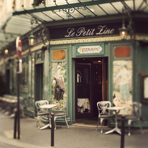 Le Petit Zinc - Paris Photography, Cafe, St Germain Des Pres, Paris Decor, Bistro Chairs, Fine Art Print