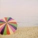 Beach photograph - UmbreLLa - Stripes, Pastel Pink, Candy Colors, Summer Vacation, Sea, Nursery Art, Child's Room Decor