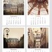 2012 Paris Calendar, Photo Calendar, Photography, 5x7 - Paris Je T'Aime