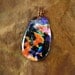 Dichroic Fused Glass Pendant Warm Colors