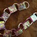 Purple Fused Glass Link Bracelet, Dichroic Textured Glass Bracelet - Purple Flower Garden