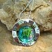 Dichroic Fused Glass in a Silver Setting, Fused Glass Jewelry - On the Waves
