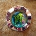 Dichroic Fused Glass in a Silver Setting, Fused Glass Jewelry - On the Waves