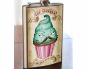 Bad Cupcake - Stainless Steel Flask - 8oz.