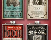 Any 4 Assorted - Stainless Steel Flasks - 8oz.