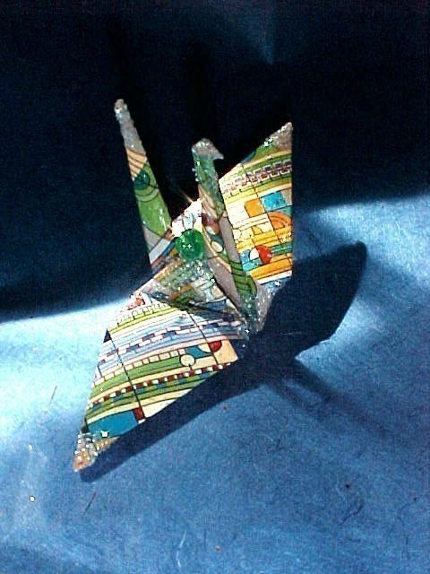 Frank Lloyd Wright Peace Crane Wedding Cake Topper Party Favor Origami Ornament Architect Japanese Bird Saguaro Flower