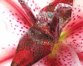 Michele Loved Adele Peace Crane Wedding Cake Topper Party Favor Origami Christmas Ornament Japanese Paper Bird Decor