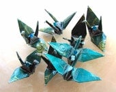 Peacock Peace Crane Place Card Holder Party Favor Wedding Cake Topper Origami Ornament Japanese Bird Gold Silver Lotka Paper