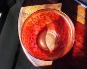 Glass Decor Ravenna Red Bowl handpainted fused glass