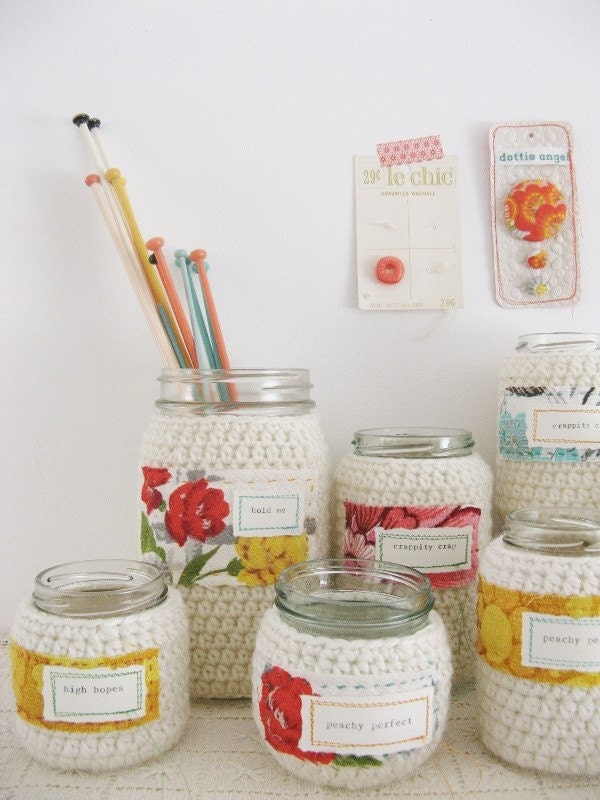 a 'high hopes' handy dandy woolly coated jar