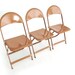 Lot of 3 Industrial Folding Chairs / Weathered Nostalgia / Set of 3 / Metal / Cosco