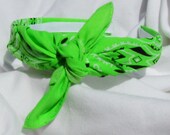 Bandana Knot Headband (NEON GREEN)