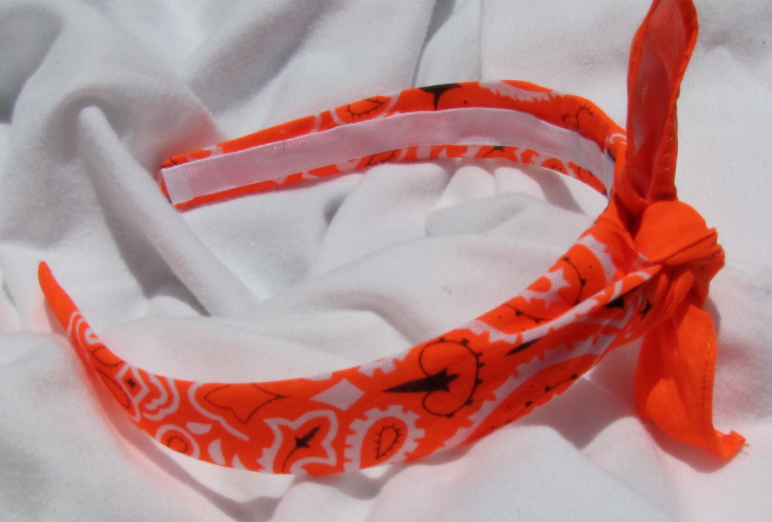 Bandana Knot Headband (NEON ORANGE)