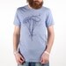 Medium - Parachute - Men's screenprinted T-Shirt, navy on heather blue