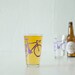 4 hand printed bike pint glasses, purple bicycle