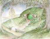 Bag End - Original painting of Hobbit Hole