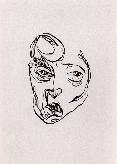 Glare - an original ink drawing