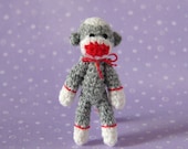 PDF PATTERN - Amigurumi Crochet Tutorial Pattern Miniature Punch Sock Monkey
