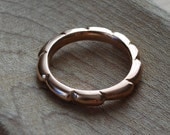 Unique Wedding Band for Women - 18k rose gold - Art Deco I