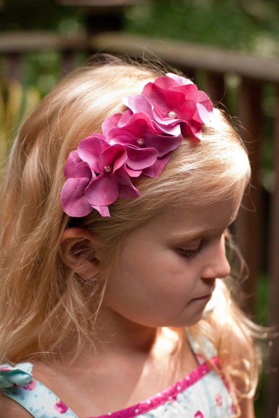 DIY Fabric Flower Tutorial pattern - with headband and clip instructions PDF ebook Instant Download