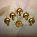 Mushroom Charms BELL CAP  Brass Findings Jewelry /Scrapbook Art/Collage/Crazy Quilt on Etsy x6