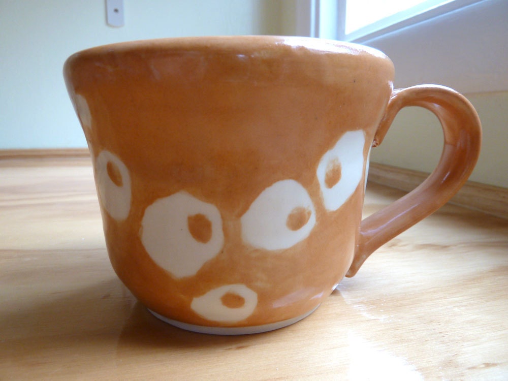Mug with Abstract Design (Persimmons Orange)