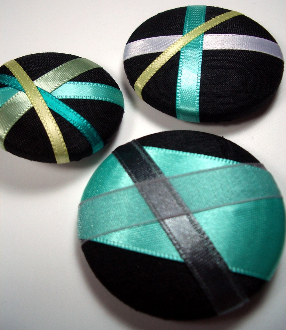 Set of THREE mixed Buttons - any colour you like