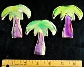 BEautiful PALM TREES, Whimsical Handmade Mosaic tiles lot, Hand painted