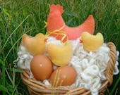Chicken Family  sewing kit - a great Easter gift.