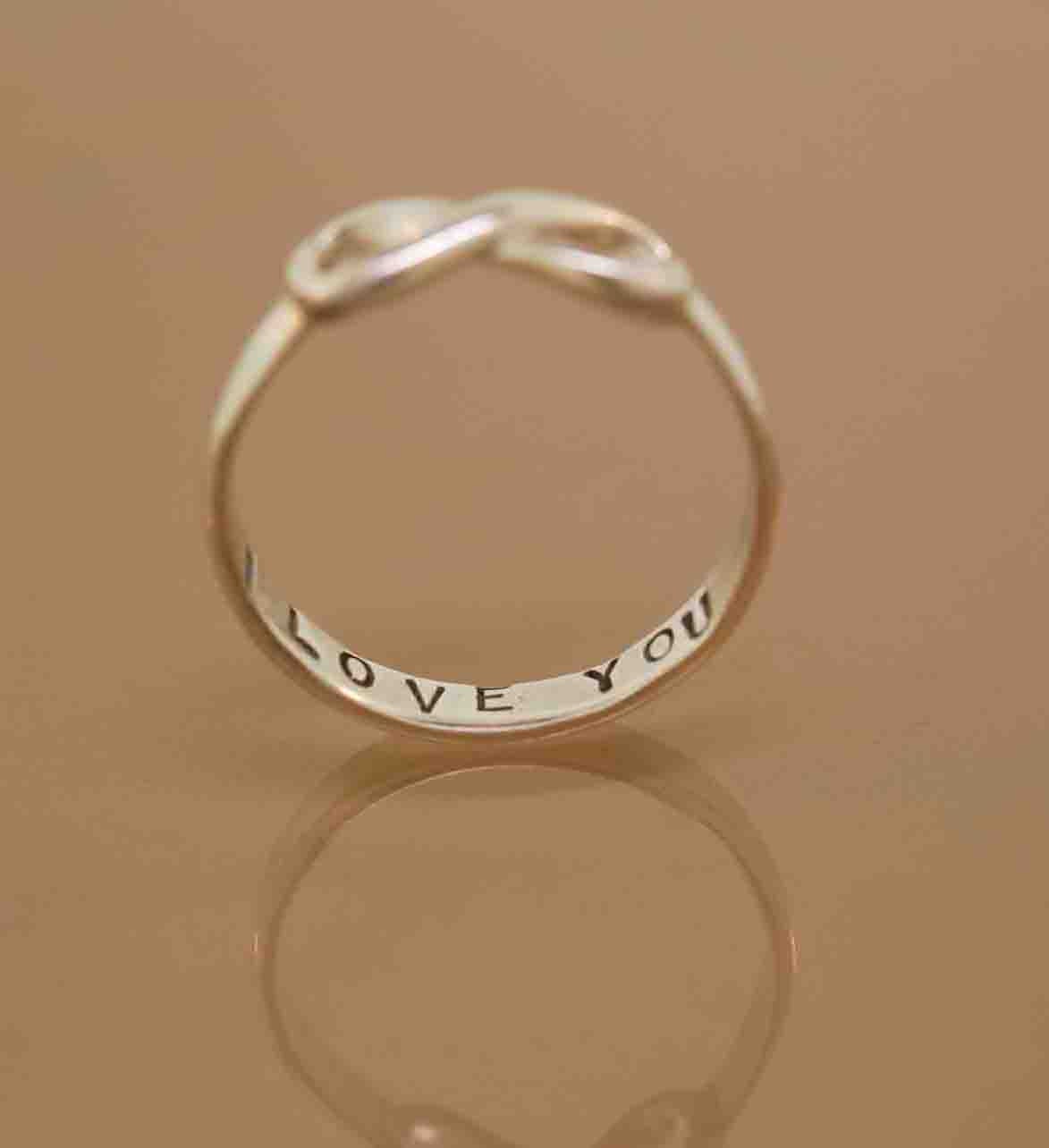 Infinity Ring Handstamped