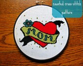 MOM tattoo cross-stitch pattern