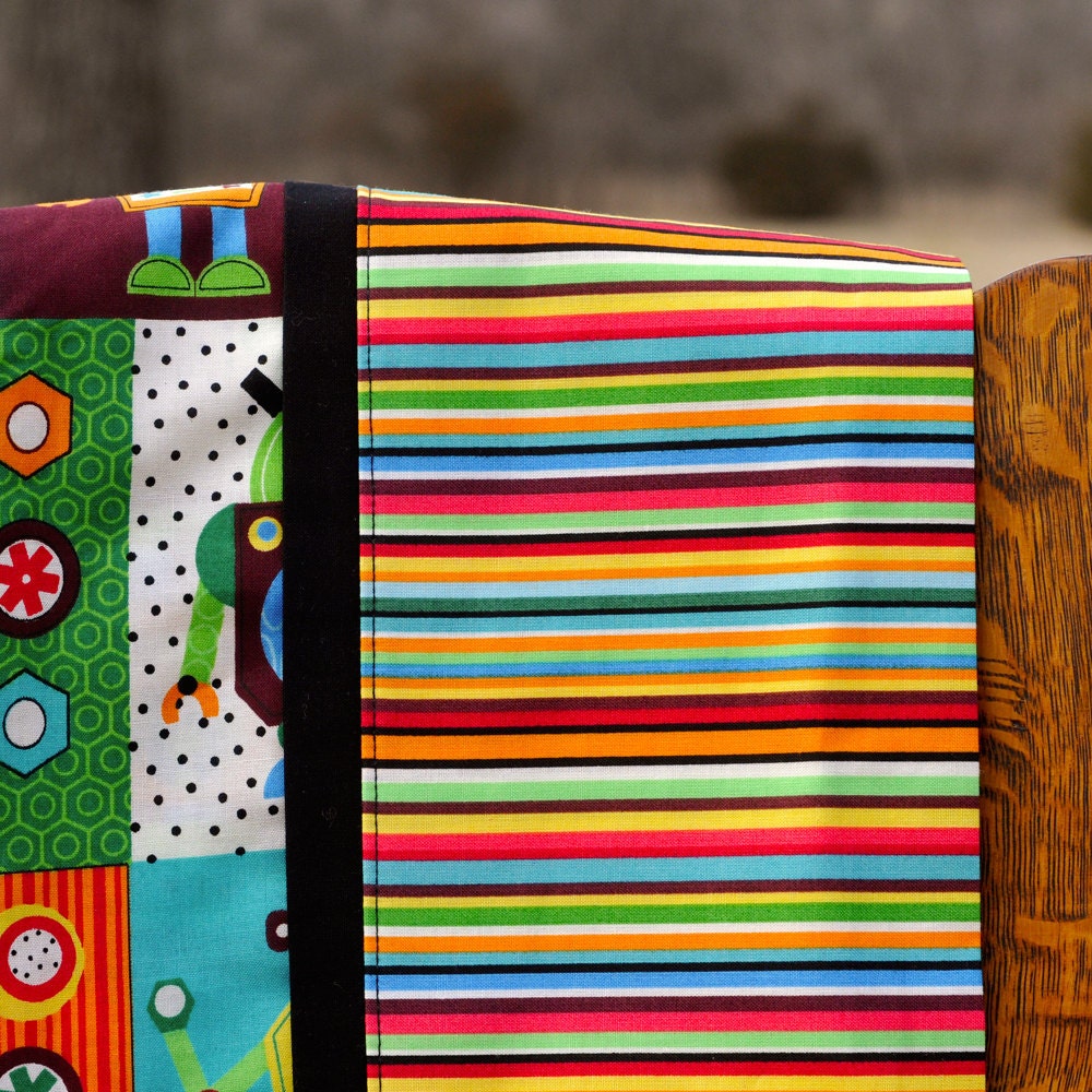 PLAYFUL ROBOTS, Standard Pillowcase, little boys bedroom bedding