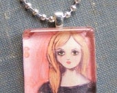 Laura ... Glass Pendant Necklace