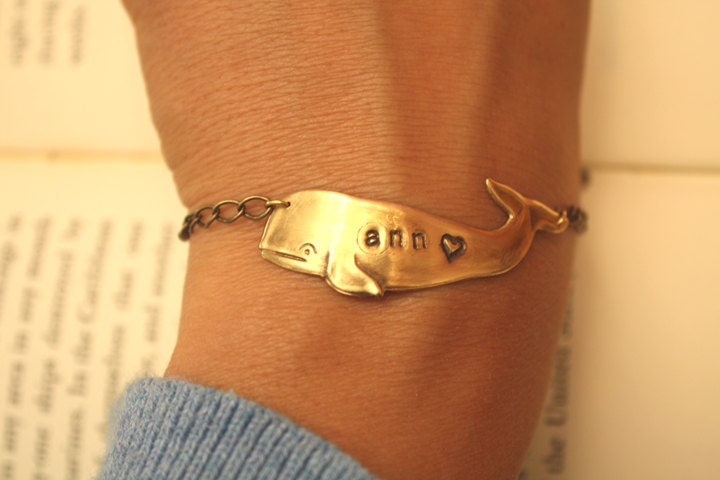 Silver Personalized Whales BRACELET