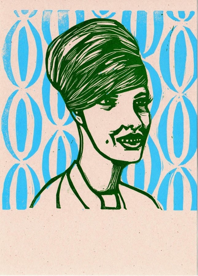 Homecoming Queen Linocut