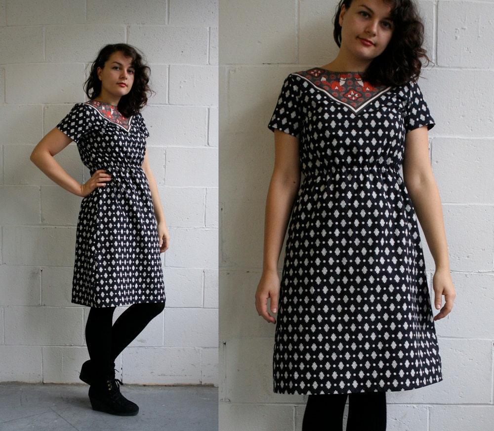 fox print cotton dress Supayana- Choose from XS, S, M, or L