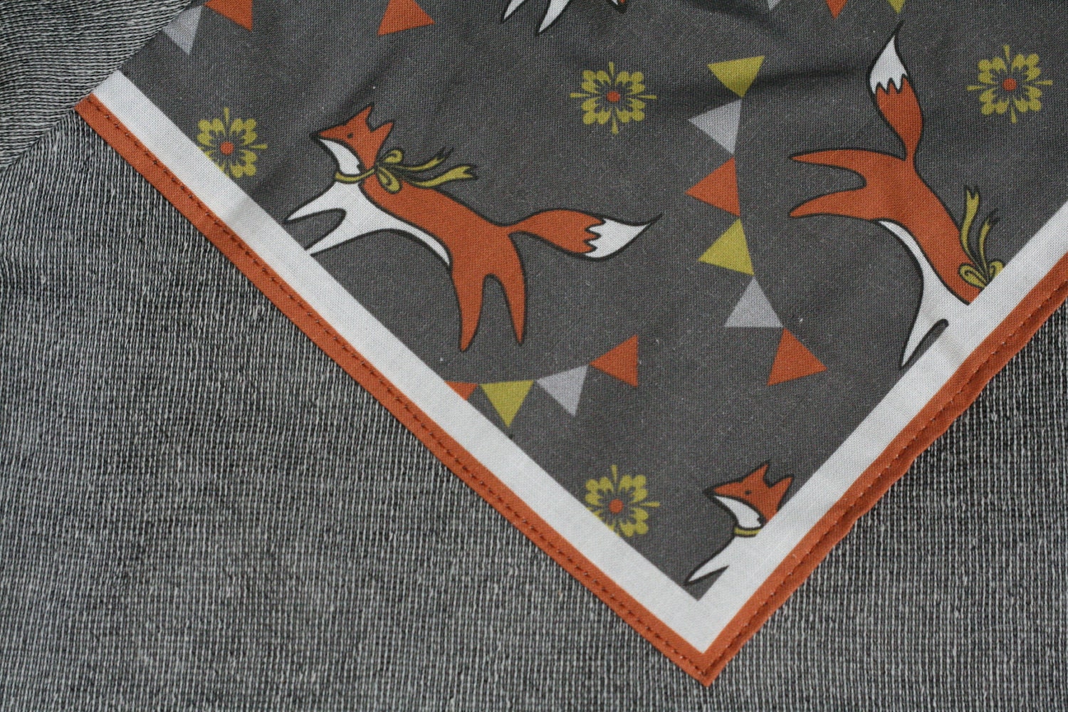 Fox print baby sweatshirt heather grey