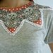 Cat print grey loose soft jersey top