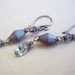 Topaz & Blue Flash Glass Earrings