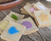 ON SALE Educational Toy Memory Game, All Natural and Eco Friendly, Waldorf Soft Plush Toy Set, Back To School - woolies ON SALE Educational Toy Memory Game, All Natural and Eco Friendly, Waldorf Soft Plush Toy Set, Back To School - woolies