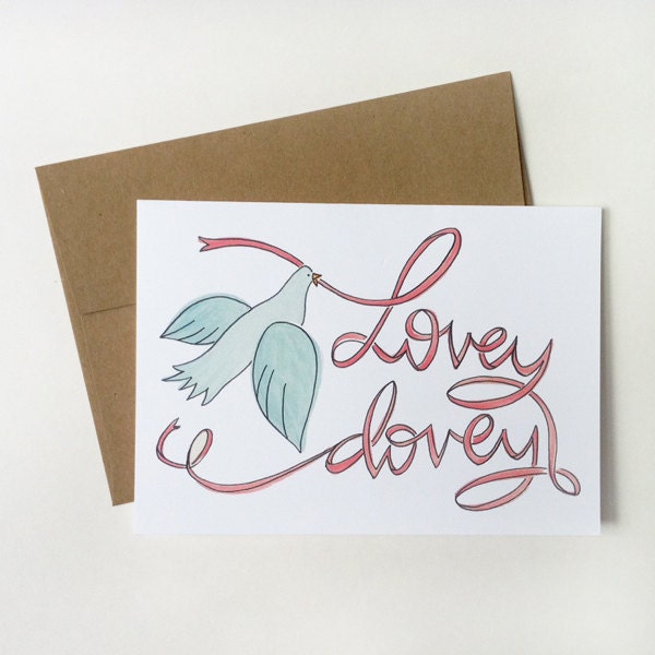 5x7 CARD : lovey dovey