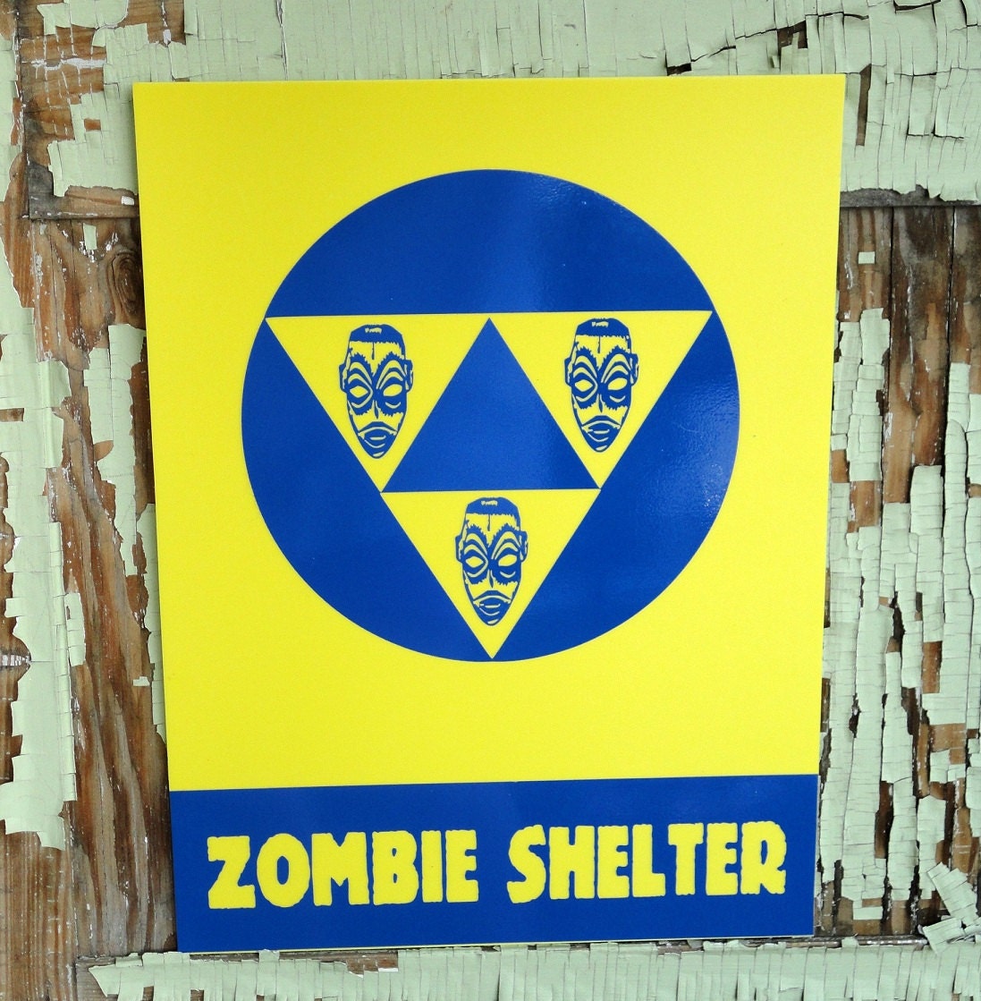 Zombie Shelter Sign great for Halloween or anytime